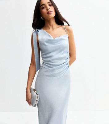 light blue one shoulder midi dress Buy Friends Like These Pale Blue Lace Detail One Shoulder Midi Dress from Next USA