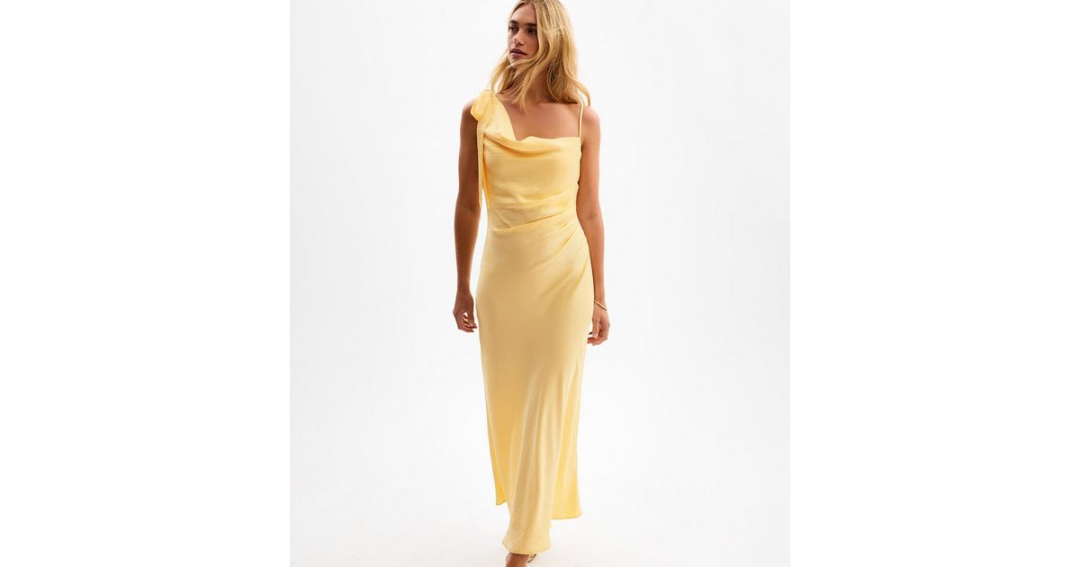 Yellow One Shoulder Midi Dress | New Look