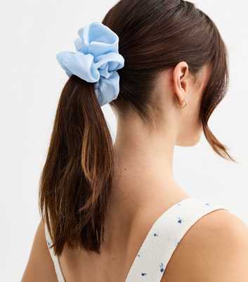 Blue Organza Scrunchie