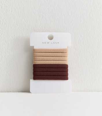 Pack of 8 Nude Towelling Hair Bands