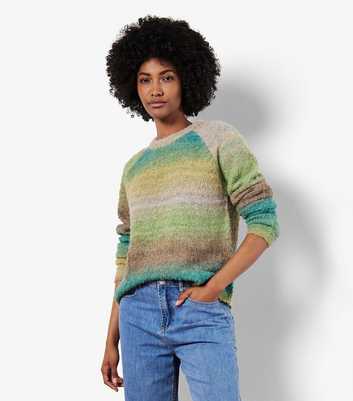 Apricot Green Boucle Knit Jumper