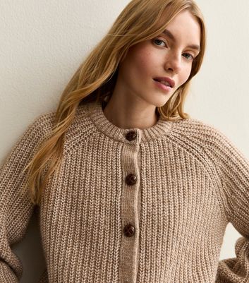 トップス rokh / KNIT CARDIGAN / CAMEL Camel Textured Wool Mix Cardigan | WHISTLES | Whistles US |