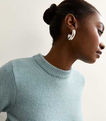 Blue Crew Neck Jumper