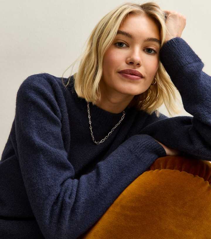 Navy Crew Neck Jumper