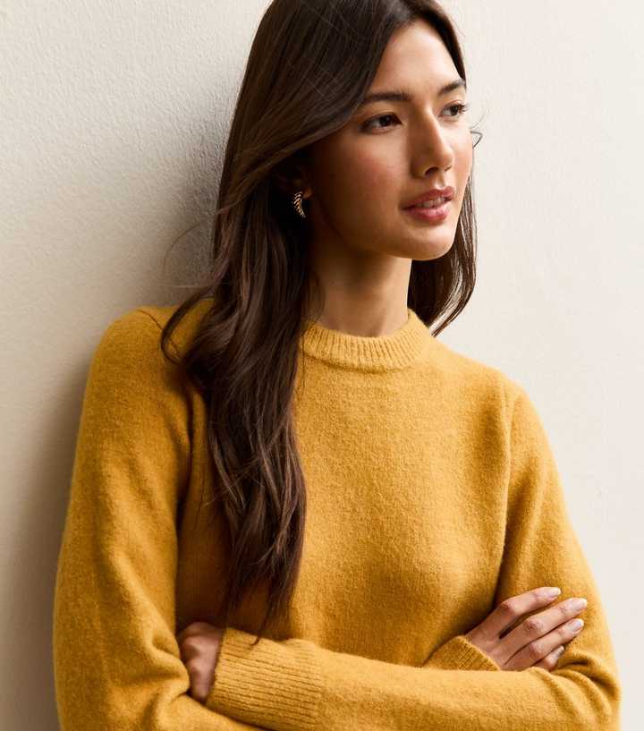 Dark Yellow Crew Neck Jumper