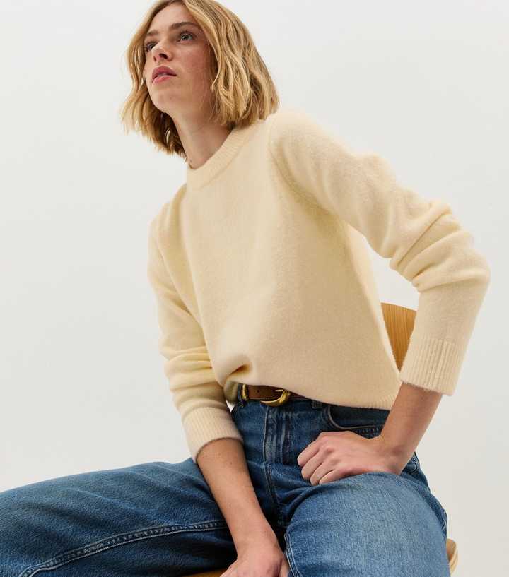 Light Yellow Crew Neck Jumper