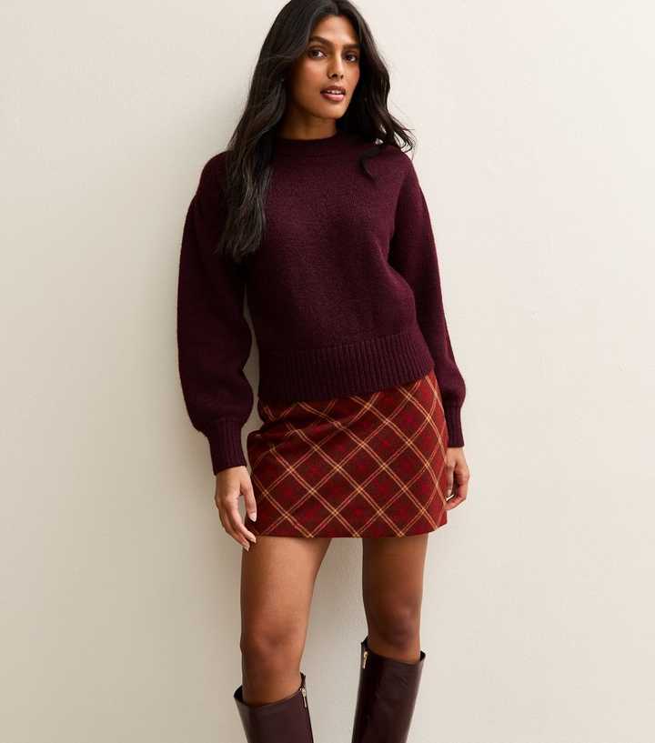 Pull Freshman Bordeaux Et Noir - Taille XS Femme - Occasion Très Bon état