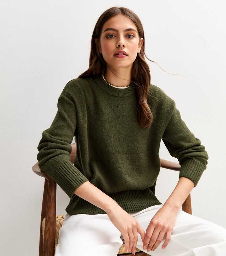 Dark Green Crew Neck Jumper