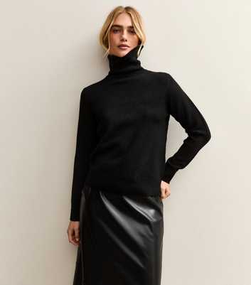 Black Roll Neck Jumper