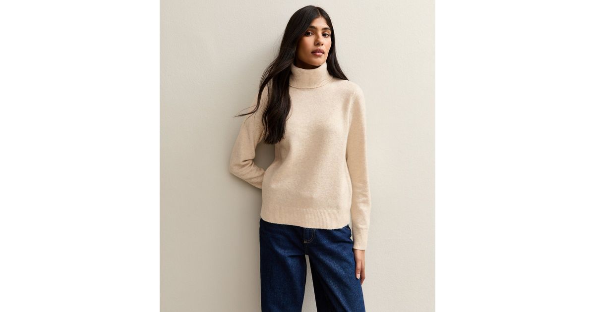 Oatmeal Roll Neck Jumper New Look