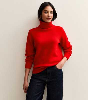 Red Roll Neck Jumper