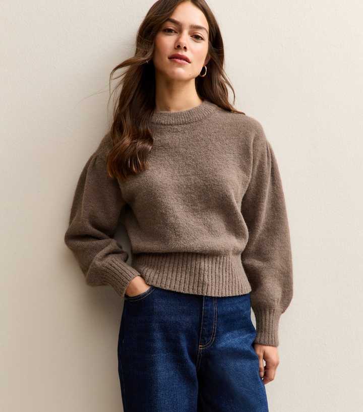 Petite Mink Pleated Sleeve Jumper