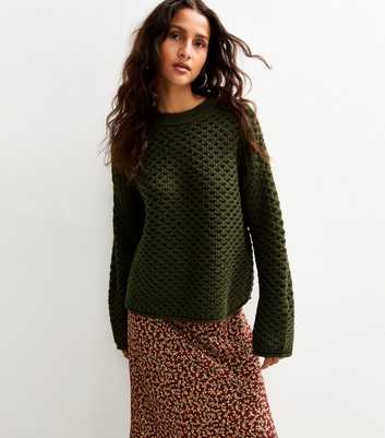 Khaki Stitch Knit Jumper