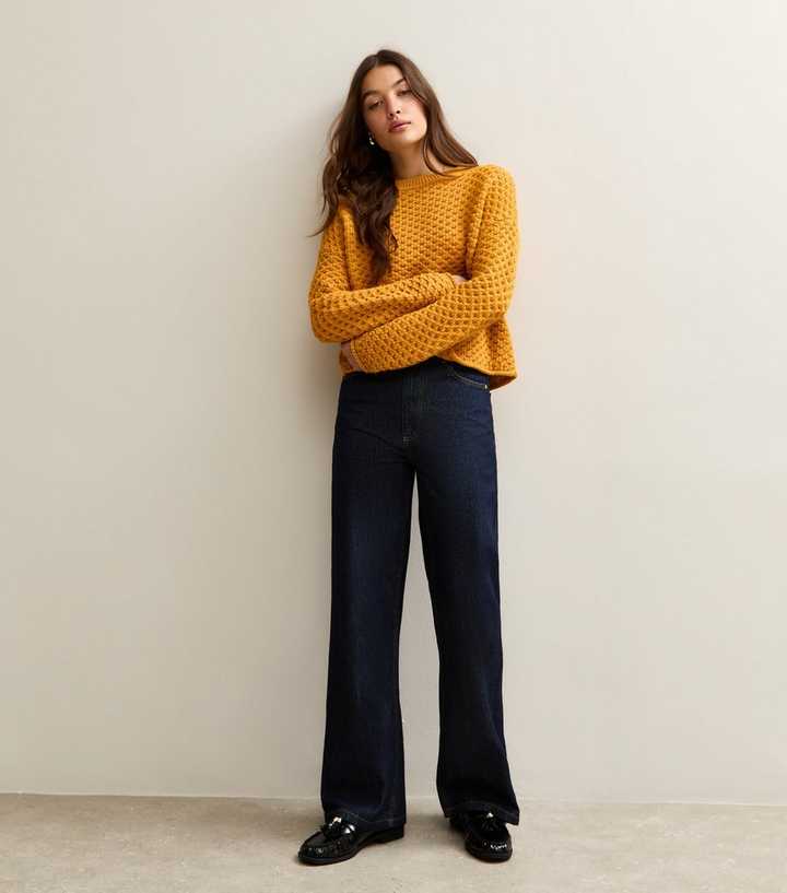 Dark Yellow Stitch Knit Jumper
