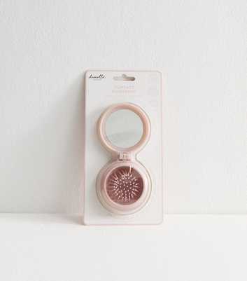 Danielle Creations Pink Brush and Mirror Compact