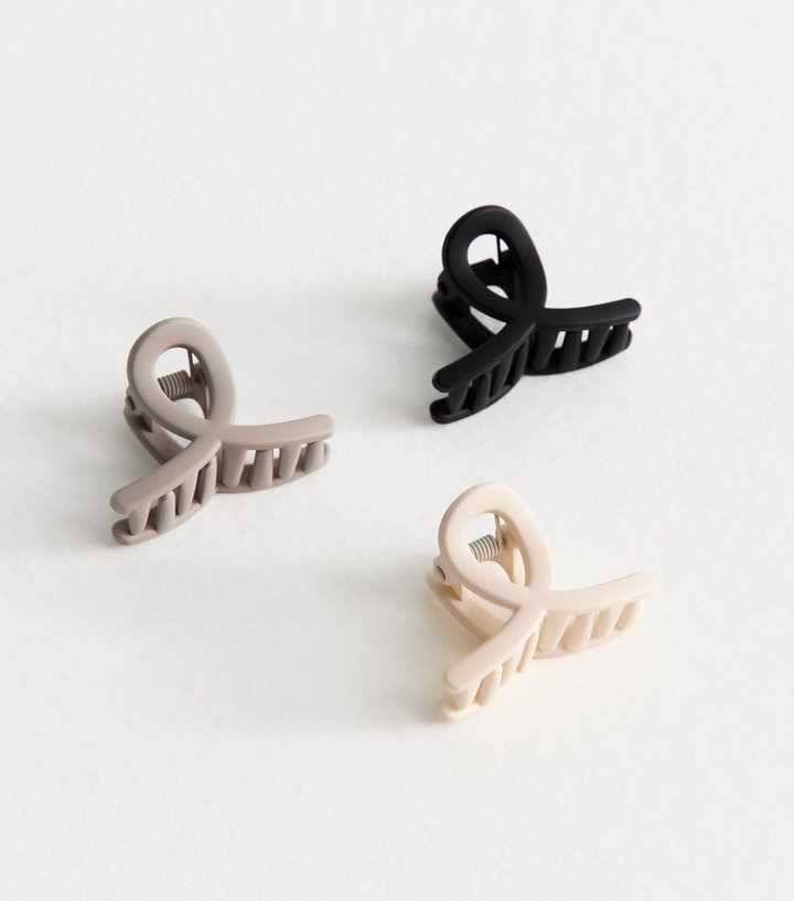 Pack Of 3 Multicoloured Mini Claw Clips