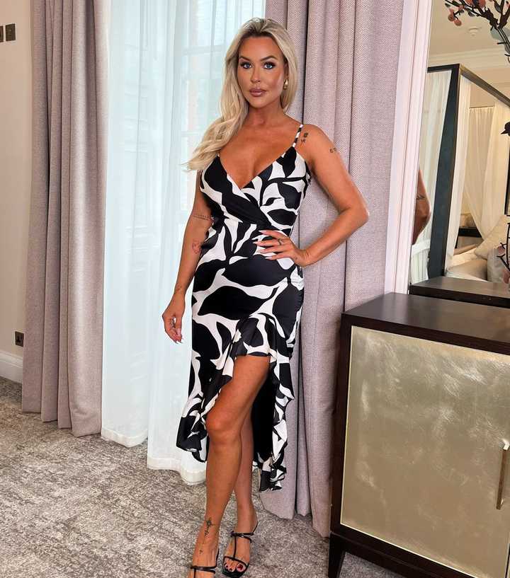ax paris green leaf dress White Leaf Printed Dress – AX Paris US