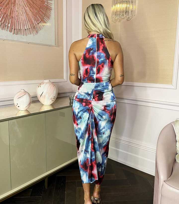 knee length dresses for ladies Petal and Pup Women's Anabelle Halter Neck Midi Dress main image 1