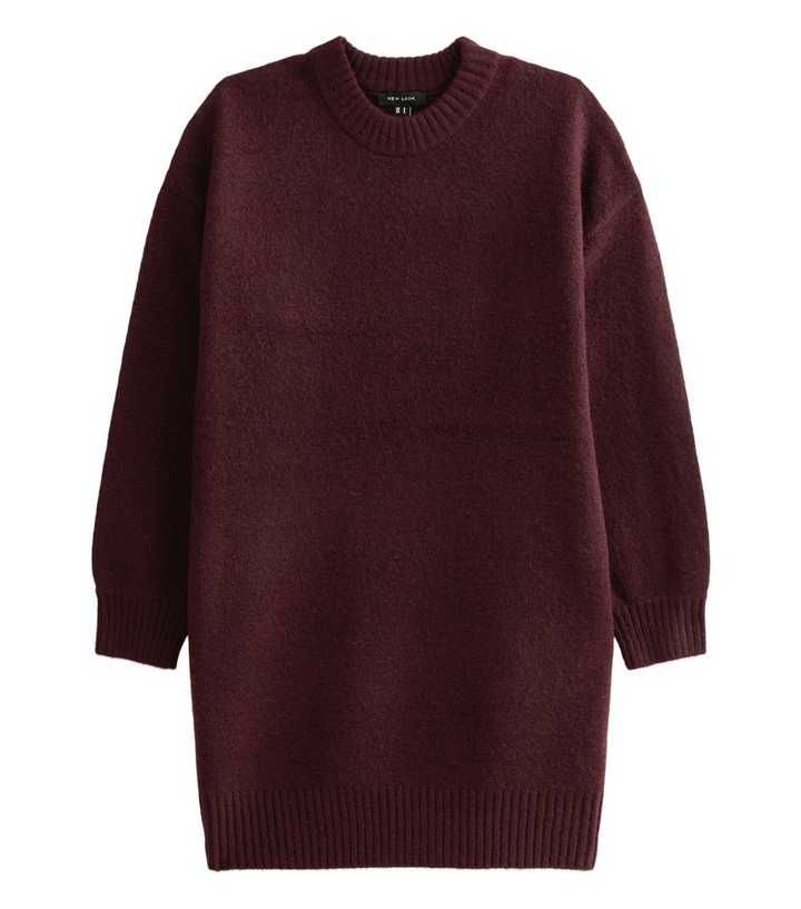 burgundy & gold dress Burgundy Ribbed Knit Fitted Maternity Midi Sweater Dress – PinkBlush main image 0