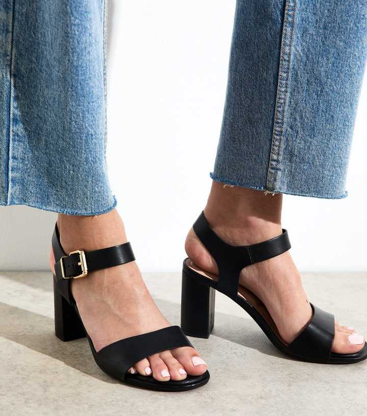 Zalando New Look Wide Fit Block Heel Sandals Buy Friends Like