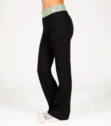 Pineapple Black Wide-Leg Trousers