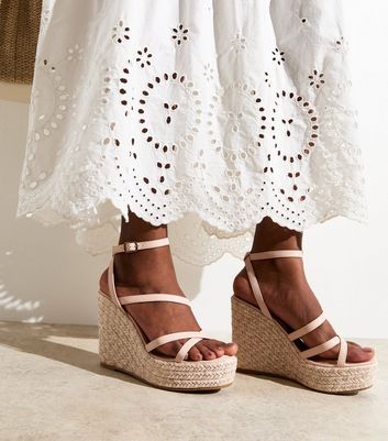 Platform Sandals New Look Pink Heeled Sandals Light Pink Faux