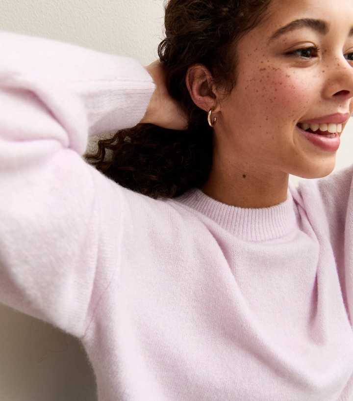 Girls Lilac Crew Neck Jumper