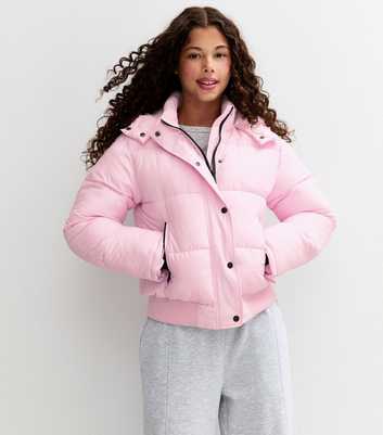Girls Pink Hooded Jacket