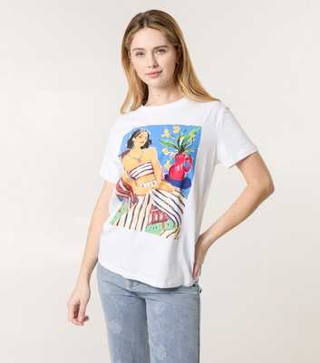 Blue Vanilla White Art Print T-Shirt