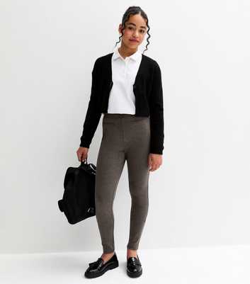 Girls Grey Pull On School Trousers