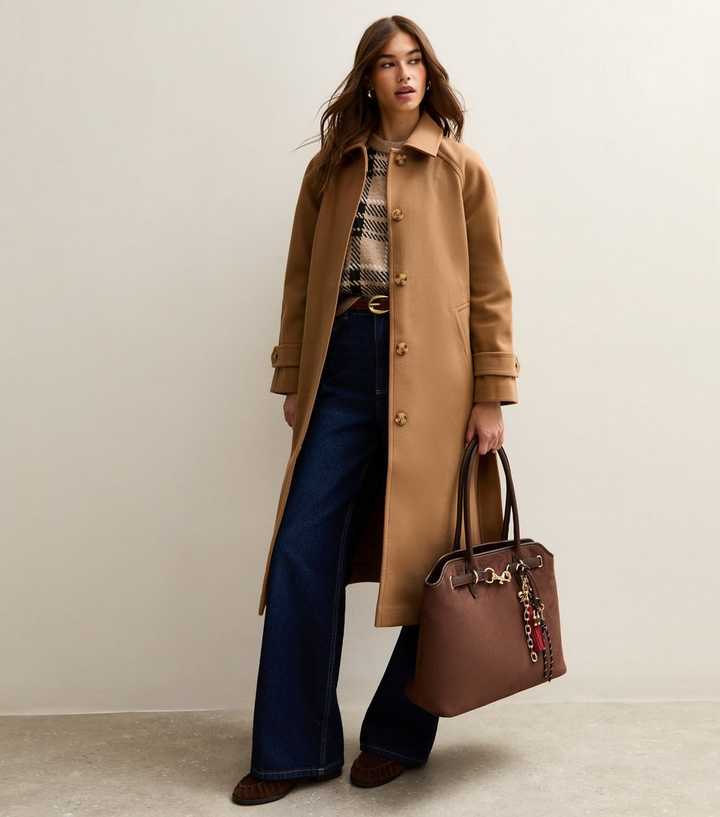Trench Coat Belted Midi Coat KAREN MILLEN Leather Trench Belted