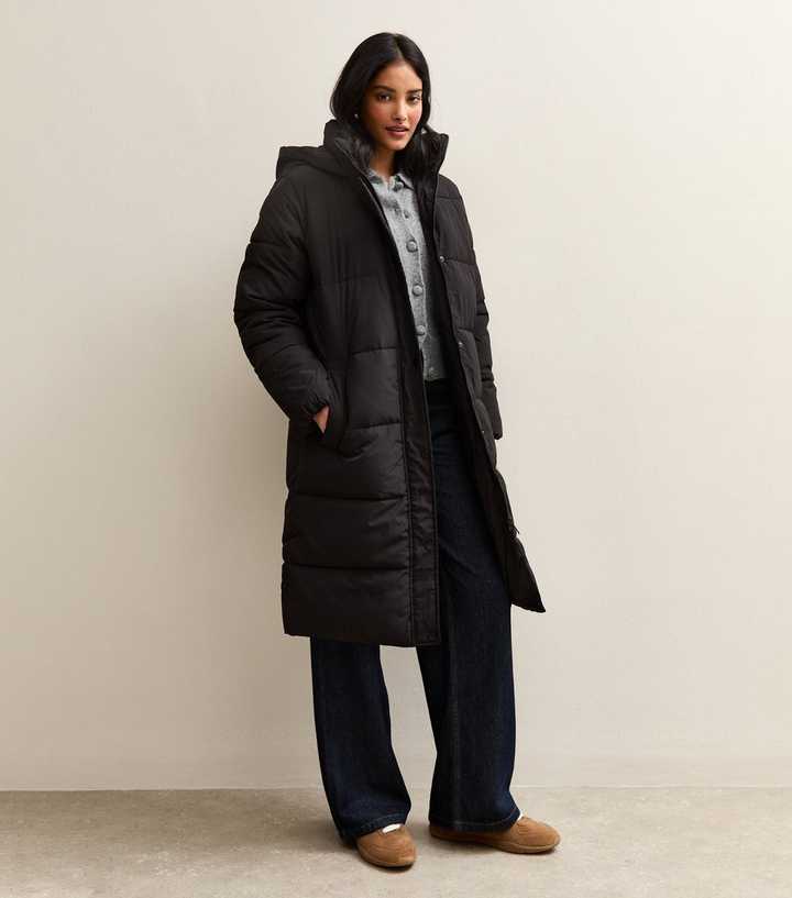 longline puffer trench coat puffer jacket