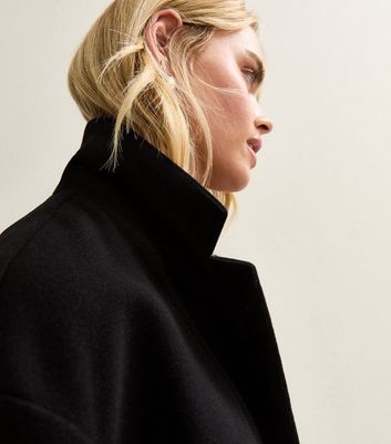 Petite Black Unlined Tailored Coat New Look