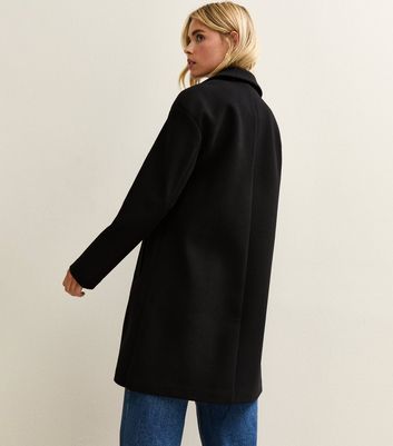 Petite Black Unlined Tailored Coat New Look