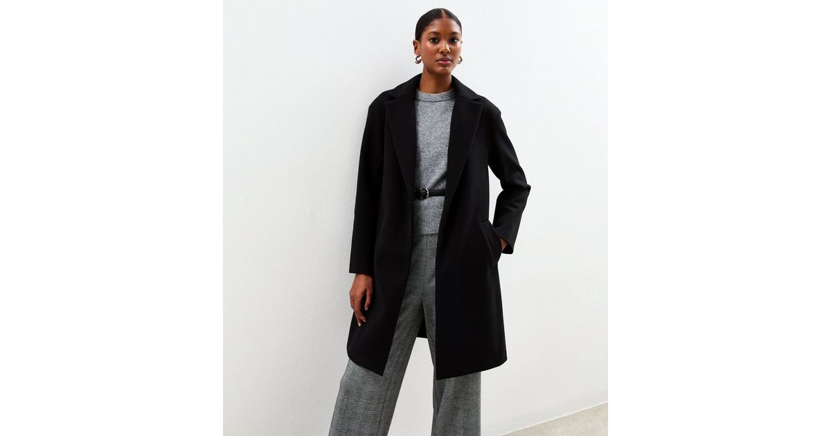 Black Unlined Tailored Coat New Look