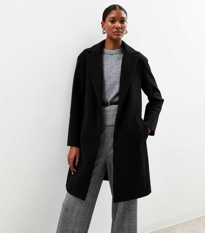Black Unlined Tailored Coat