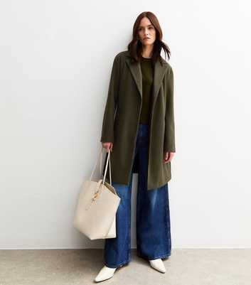Light Khaki Unlined Tailored Coat