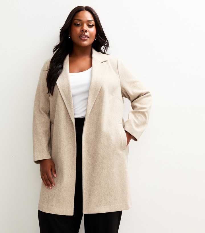 Curves Mink Unlined Open Front Formal Coat