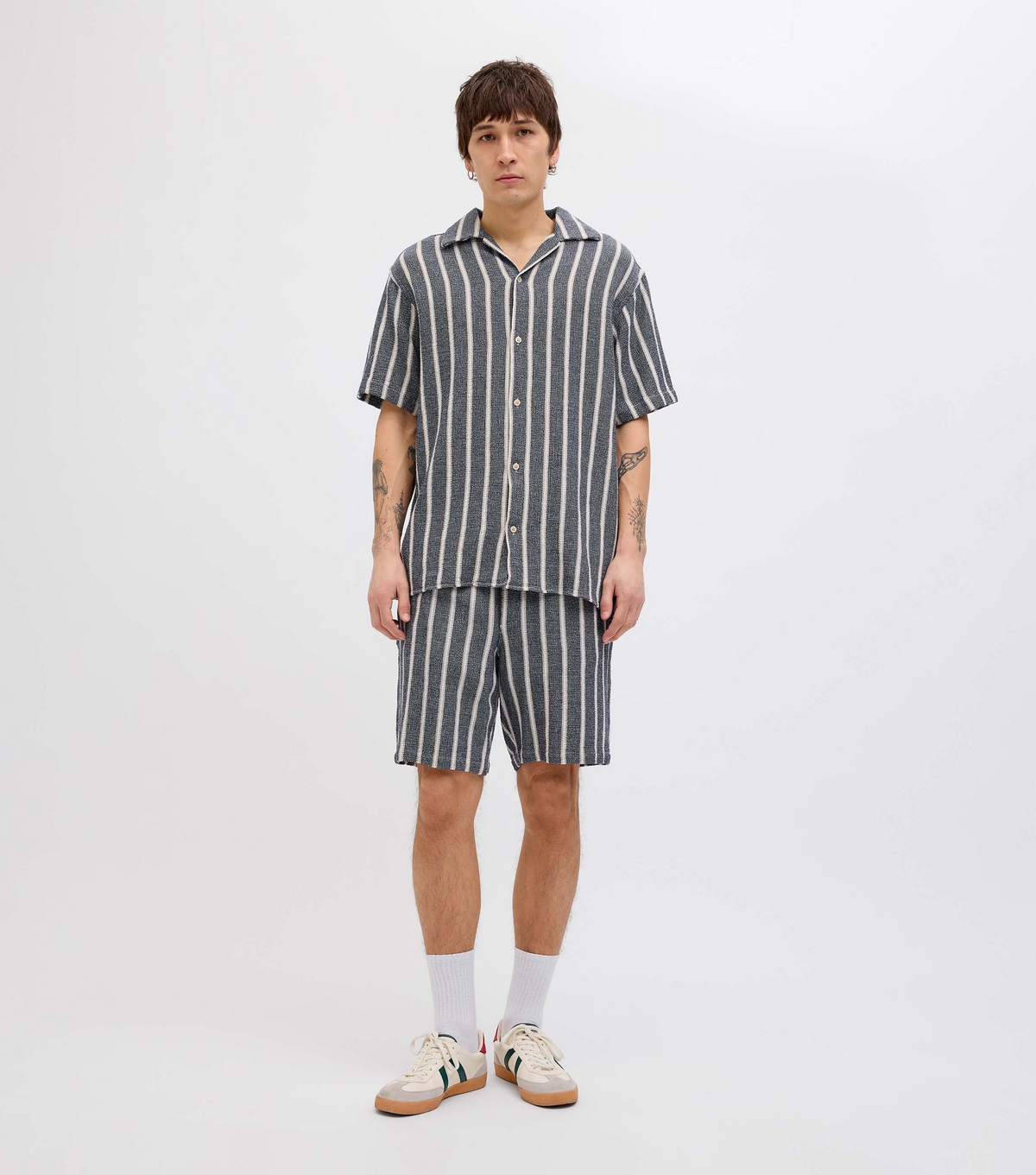 Men's Navy Striped Shirt Jack & Jones New Look