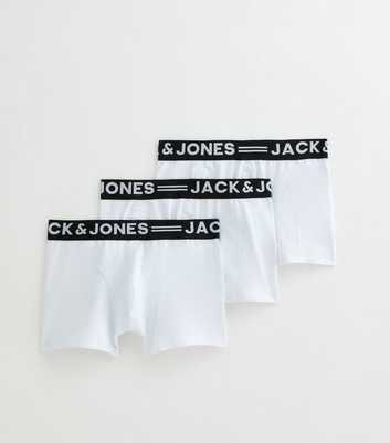 Jack & Jones White Pack Of 3 Jersey Boxers