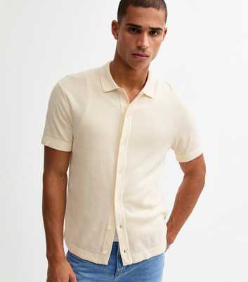 Jack & Jones White Regular Knitted Polo Shirt