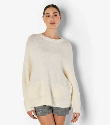 Apricot Cream Boucle Oversized Jumper 