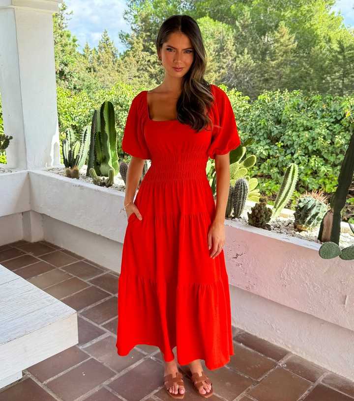 white christmas dresses Ella by Rafaella Women's Draped Skirt Sleeveless Ponte Dress in Orange Com/Orange, Size Medium, Solid, Viscose/Polyester/Elastane