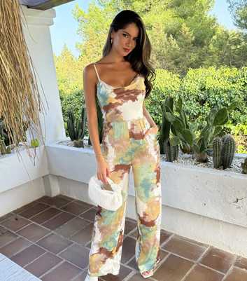 AX Paris Multicoloured Cowl Neck Jumpsuit