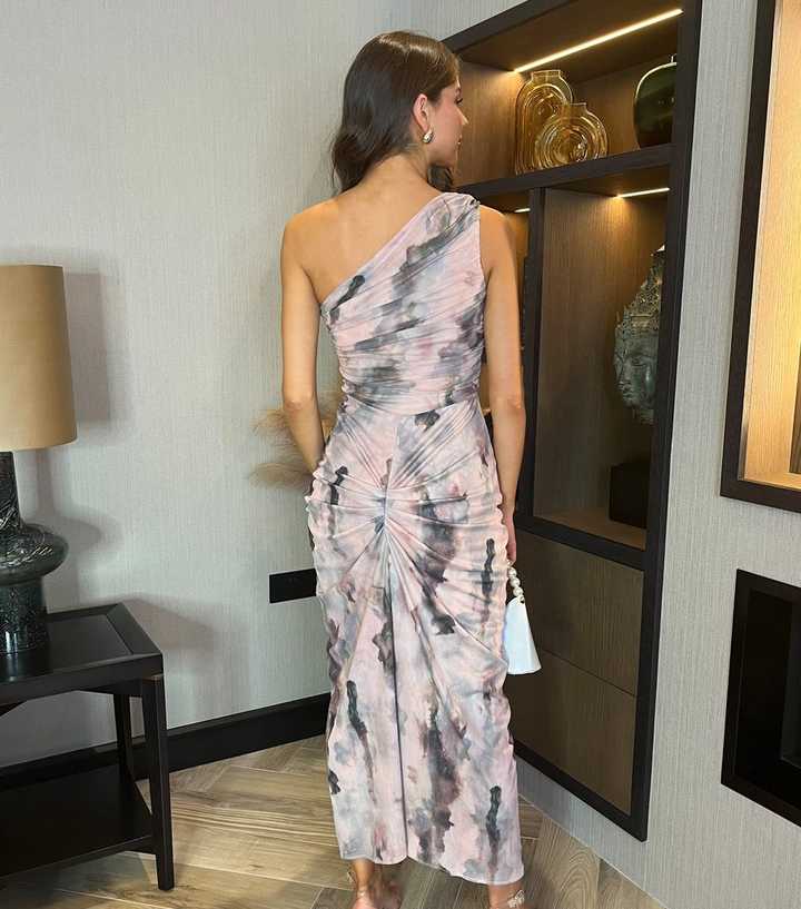 knee length dresses for ladies Shop Pink Tie-Dye Bodycon Midi Dress - for Women | OUTZIDR