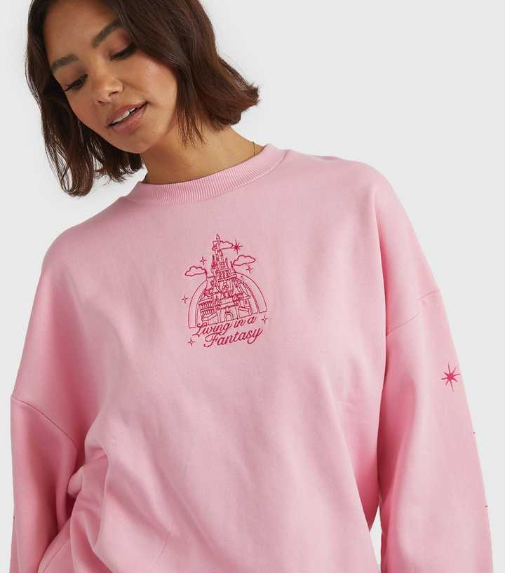 Pink Crewneck Pink Disney Jumper Sweatshirt Disney Ladies Jumper