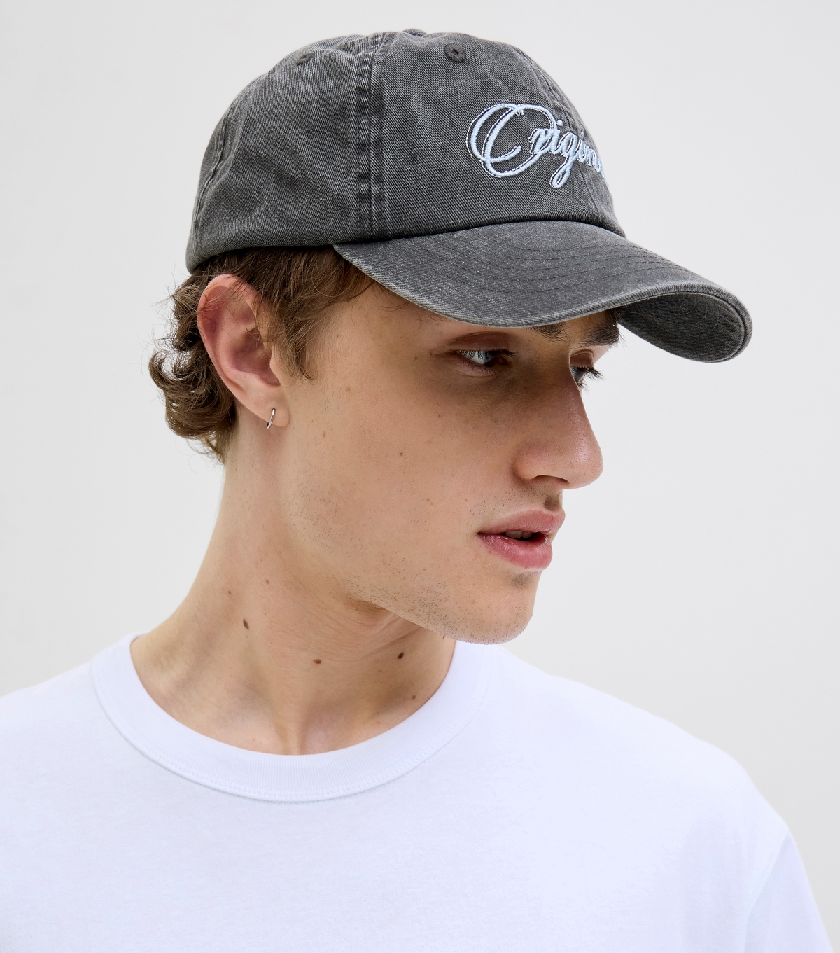 Men's Black Logo Originals Embroidered Cap Jack & Jones New Look