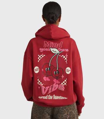 Skinnydip Red Mind Your Own Vibe Hoodie