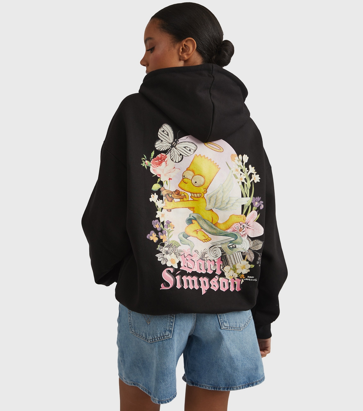 Women's Bart Simpson Printed Hoodie Skinnydip New Look