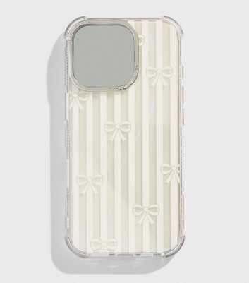 Skinnydip White Bow Stripe iPhone Case